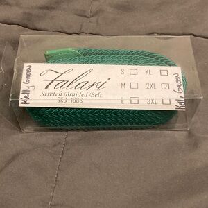 Talari Kelly Green Stretch Braided Belt2XL